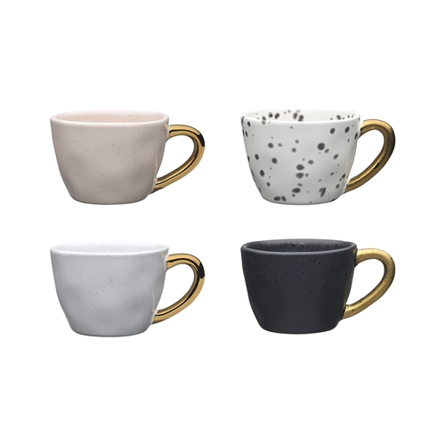 EC62203 Ecology Speckle Set of 4 Espresso Cups 60ml Mixed with Gold