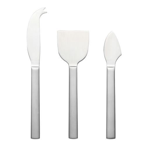 Ecology Forge Set of 3 Cheese Knives Brushed Silver