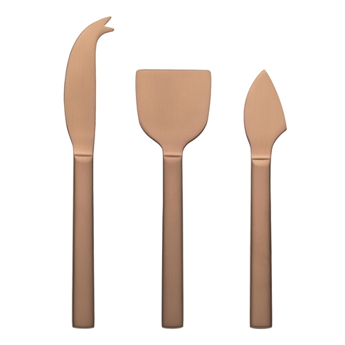 Ecology Forge Set of 3 Cheese Knives Matte Copper