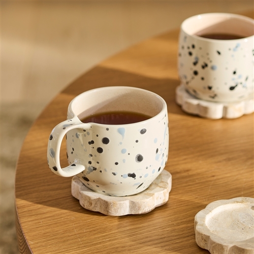 Ecology Artifact Capri Beige Marble Set of 4 Coasters