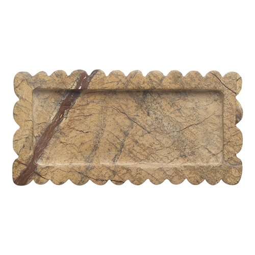 Artifact Scallop Marble Tray