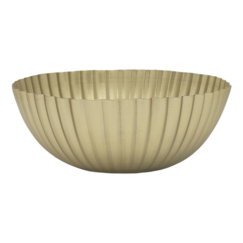 Ingot Fluted Bowl 22cm Gold