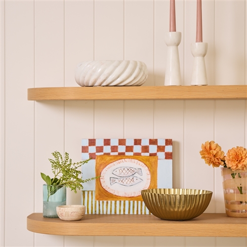 Ecology Ingot Fluted Bowl 22cm Gold