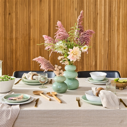 Ecology Pebble Vase 21cm Opal Leaf