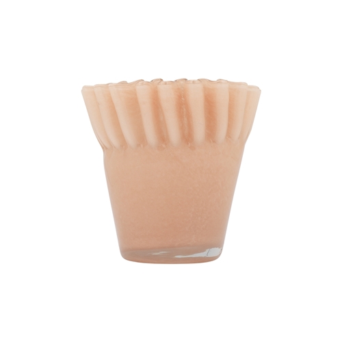 Ecology Tousle Fluted Vase 14cm Pink Salt