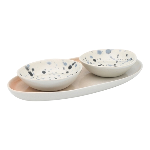 Ecology Dusk Set of 2 Dip Bowls with Tray