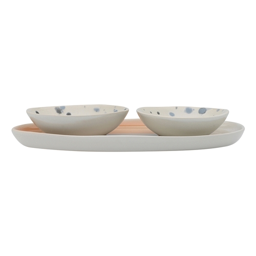 Ecology Dusk Set of 2 Dip Bowls with Tray