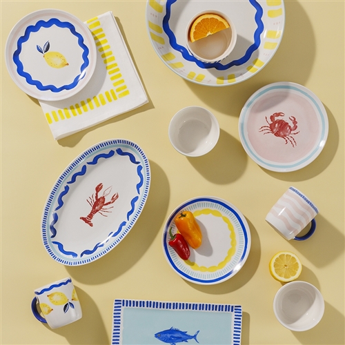 Porto Riviera Side Plate 20.5cm Lemon