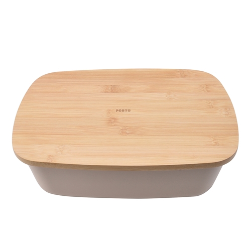 Porto Zest Bread Bin with Bamboo Lid