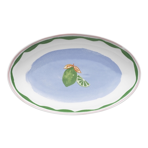 Porto Fiesta Oval Serving Platter Lime 32cm