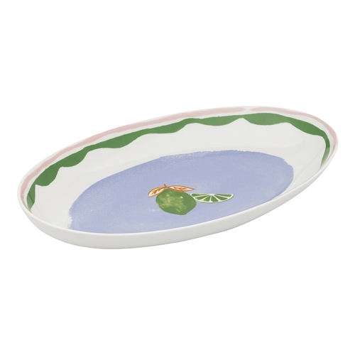 Porto Fiesta Oval Serving Platter Lime 32cm
