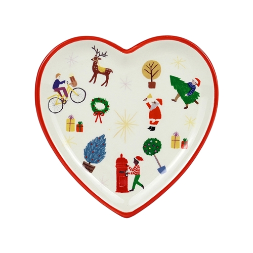 Porto Night Before Heart Plate 14cm Festive