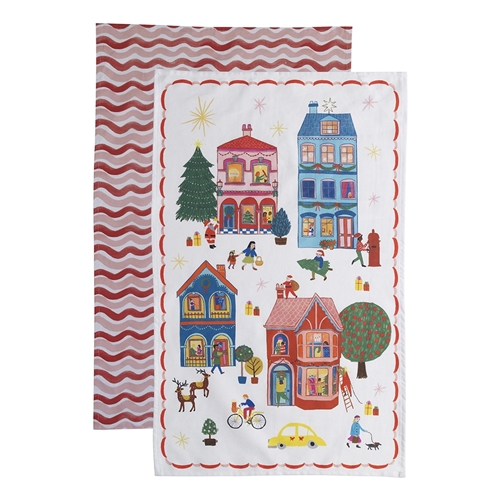 Porto Night Before Set of 2 Tea Towels