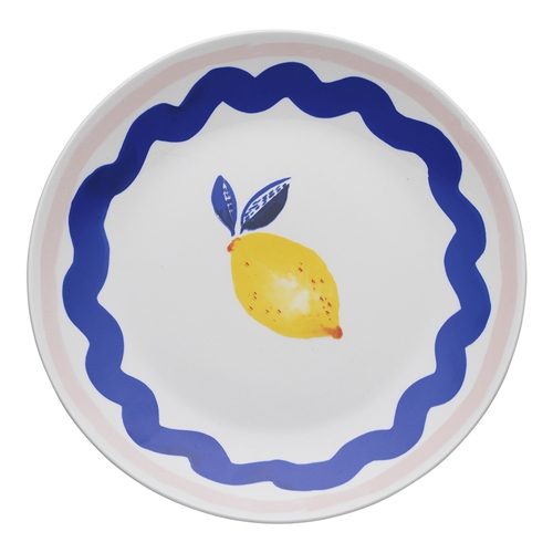 Porto Riviera Round Platter 30cm Lemon