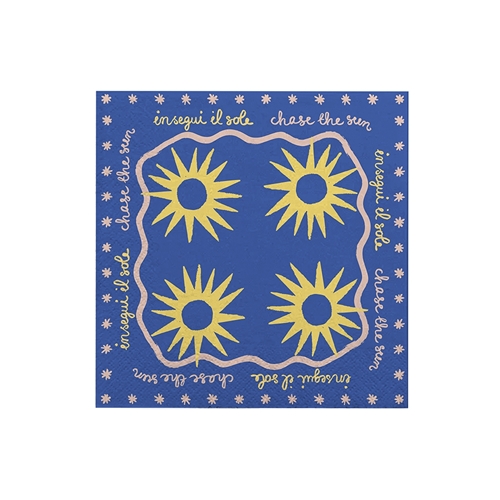 Sole 20pk Paper Napkin Blue