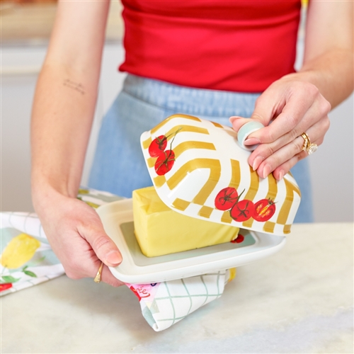 Valentina Butter Dish Tomato