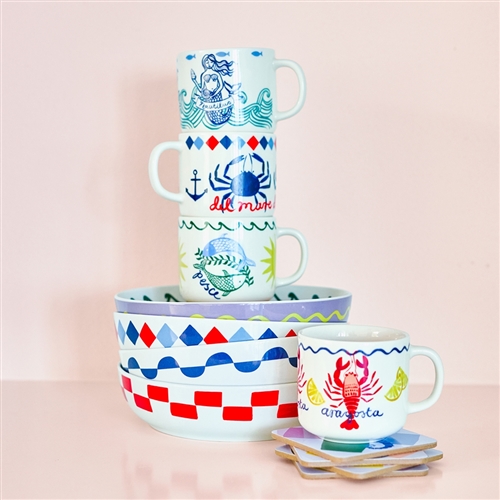 Porto Nautilus Set of 4 Mugs 300ml