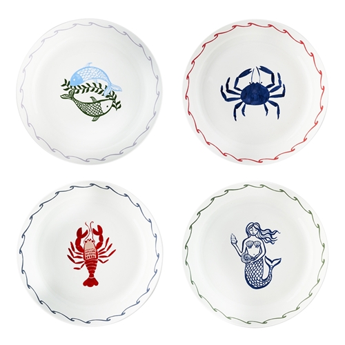 Porto Nautilus Set of 4 Dinner Bowls 21.5cm