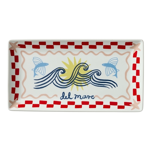 Porto Nautilus Rectangle Serving Platter 29.5cm Del Mare