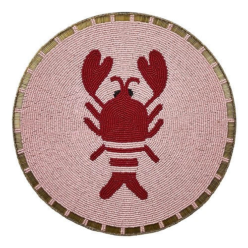 Porto Cove Beaded Placemat 35cm Lobster