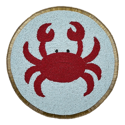 Porto Cove Beaded Placemat 35cm Crab