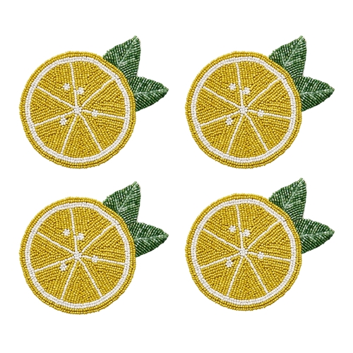 Porto Limone Set of 4 Beaded Coasters 10cm
