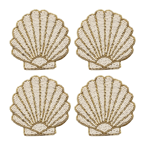 Porto Nautilus Set of 4 Beaded Coasters 10cm