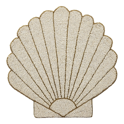 Porto Nautilus Beaded Shell Placemat 36cm