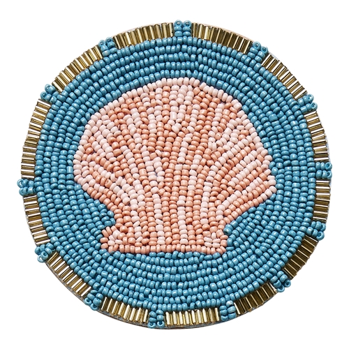Porto Cove Set of 4 Beaded Coasters 10cm