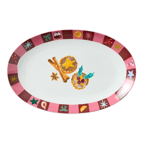 Porto 'Tis The Season Oval Serving Platter 40cm