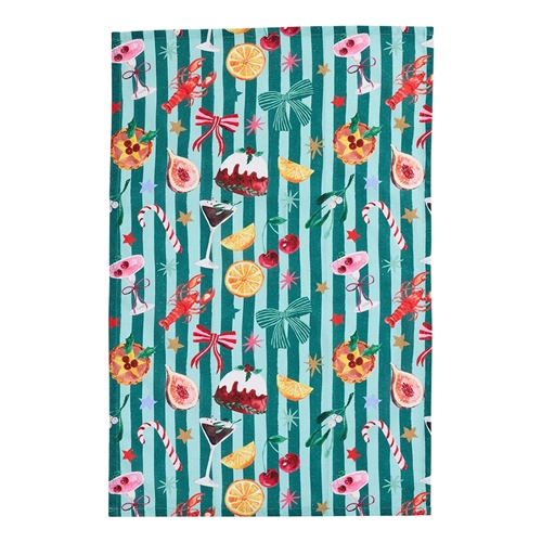 Porto 'Tis The Season Set of 2 Tea Towels Pudding