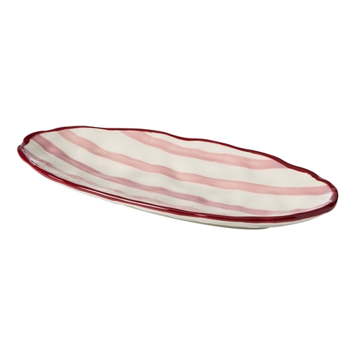 Porto Sable Oval Platter 31cm Raspberry