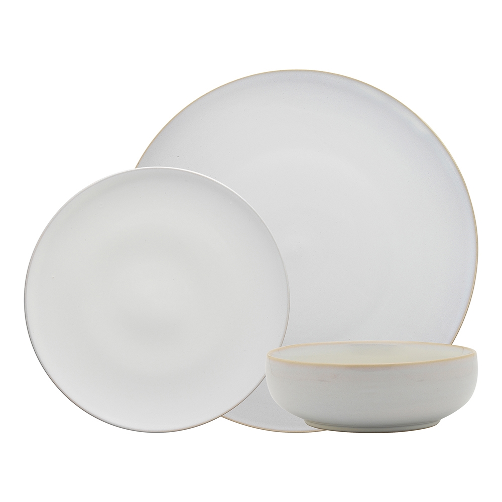 EC63710 Ecology Circa 12 Piece Dinner Set Chalk CWM Homewares